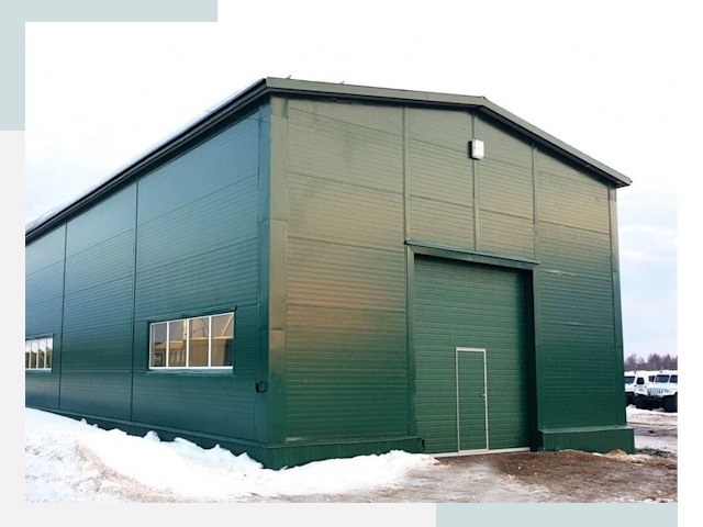 Двускатные ангары в Новороссийске