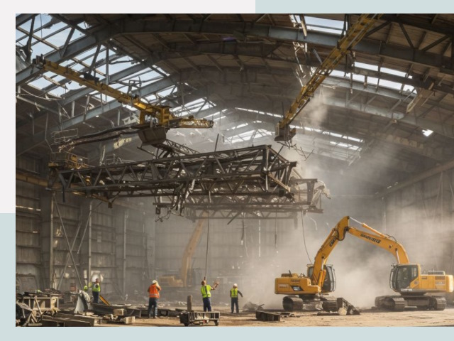 Демонтаж ангаров в Новороссийске от 612 руб. за м²