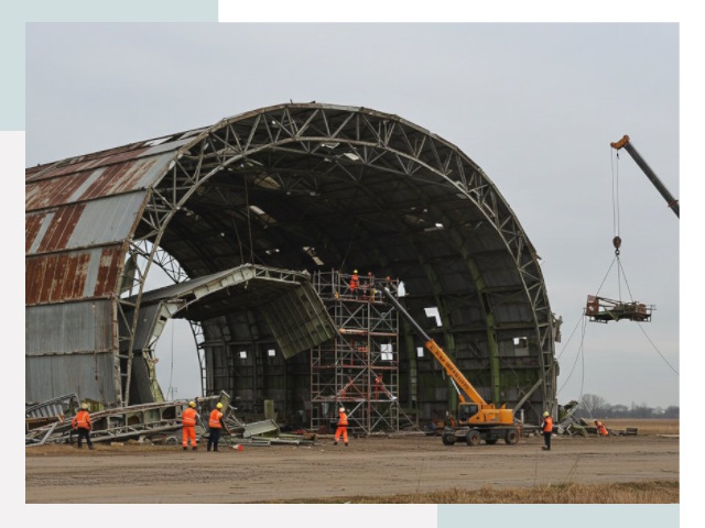 Демонтаж ангаров в Новороссийске